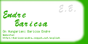 endre baricsa business card